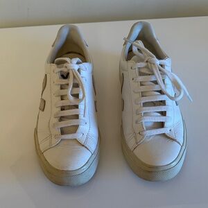 Veja White and Tan Women's Sneakers
